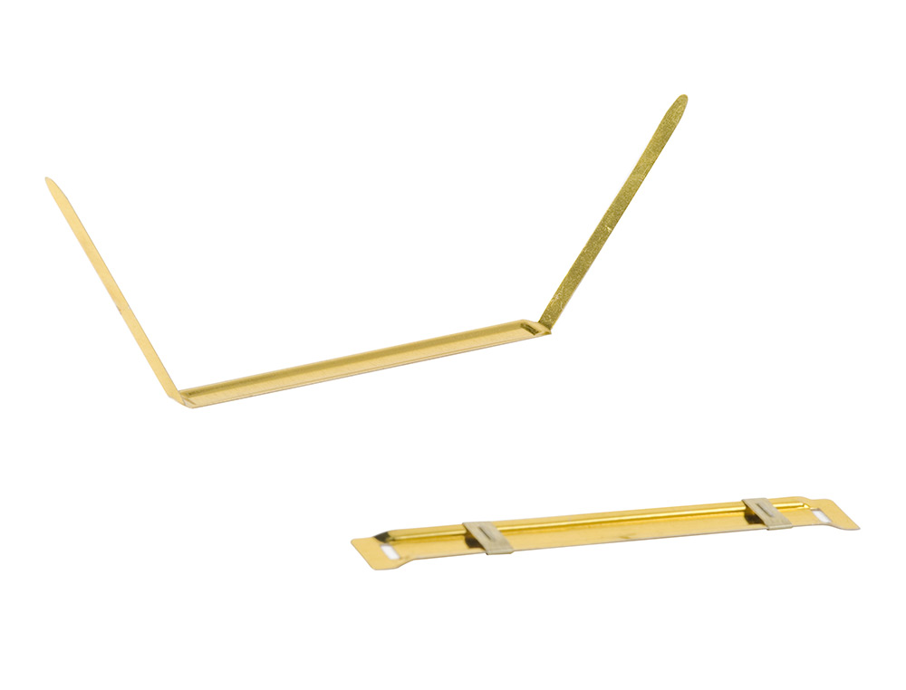 ENCADERNADOR FASTENER Q-CONNECT DOURADO CAIXA DE 50 UNIDADES