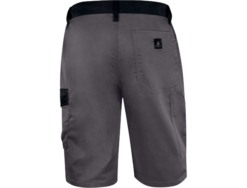 BERMUDA DELTAPLUS COM CINTURA AJUSTAVEL E 5 BOLSOS COR CINZA-VERDE TAMANHO XXL