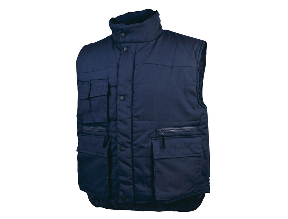 COLETE DETALPLUS MULTIBOLSOS CINTURA ELASTICA COR AZUL TAMANHO L
