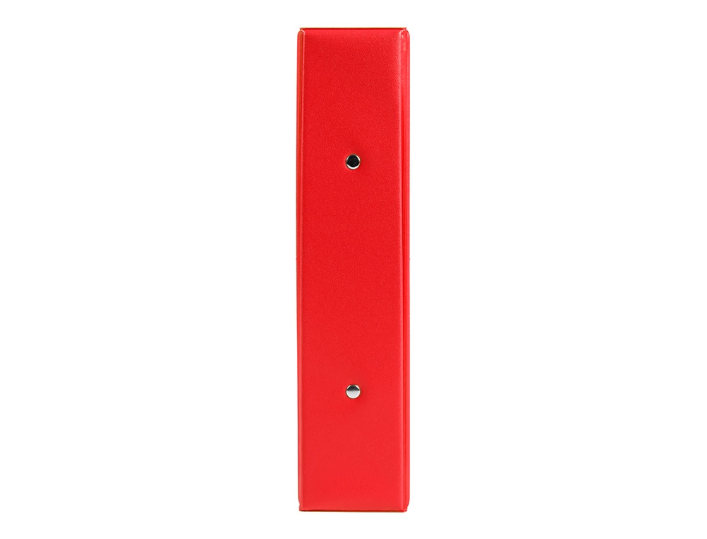 PASTA LIDERPAPEL CARTAO FORRADO PVC DIN A5 2 ANEIS 40 MM REDONDOS VERMELHO
