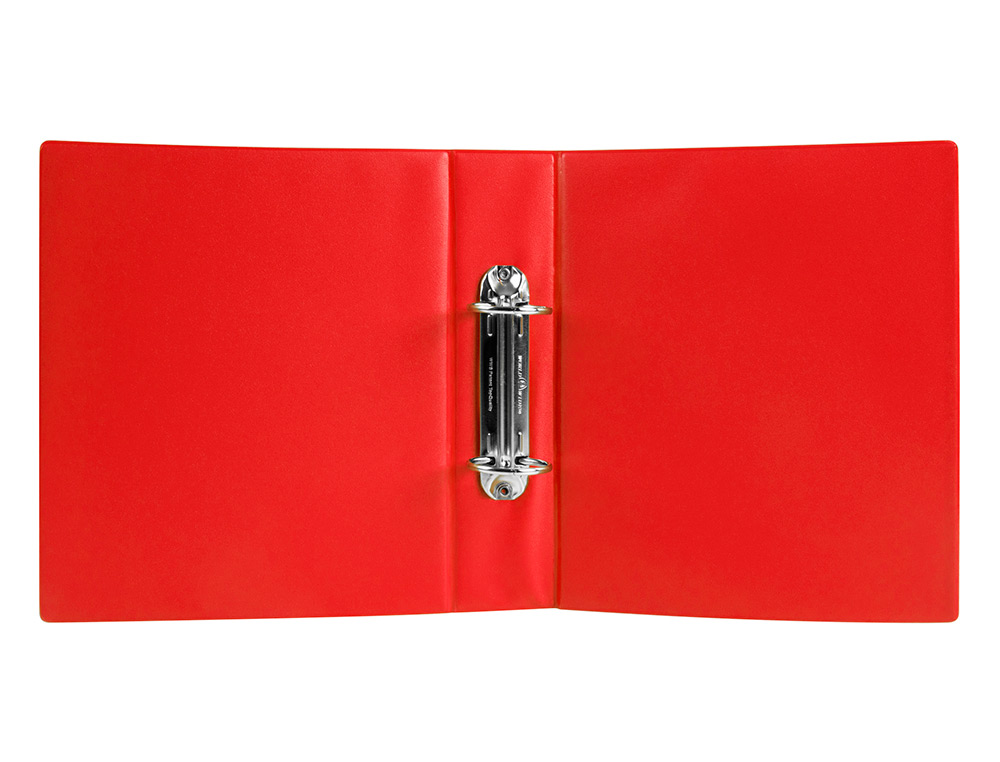 PASTA LIDERPAPEL CARTAO FORRADO PVC DIN A5 2 ANEIS 40 MM REDONDOS VERMELHO