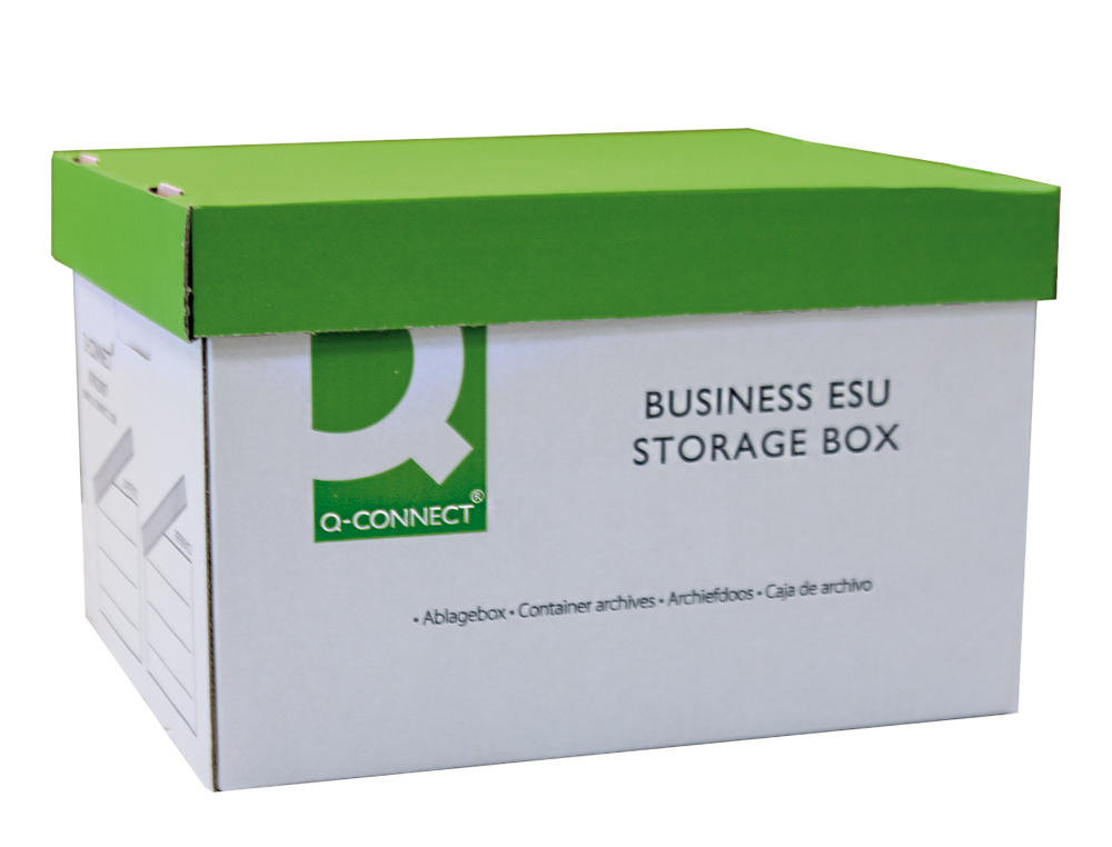 CAIXA PARA ARQUIVO MORTO Q-CONNECT CARTAO MONTAGEM MANUAL MEDIDAS INTERIORES 327 X 387 X 250 MM