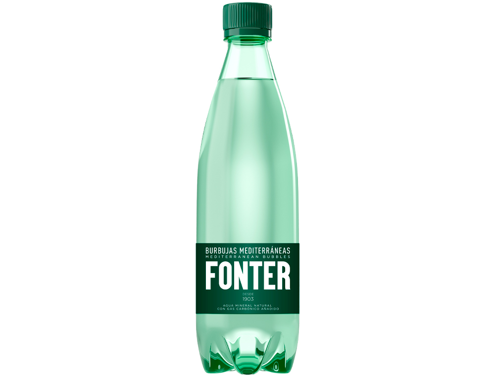 AGUA MINERAL NATURAL FONTER COM GAS GARRAFA DE 500ML