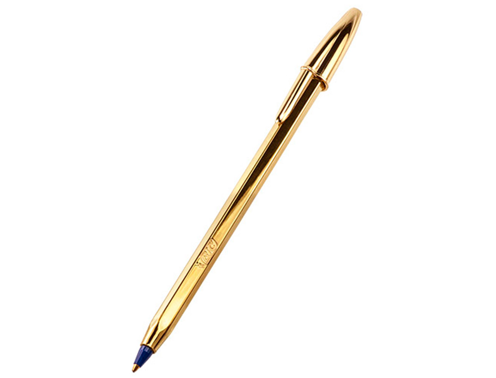 ESFEROGRAFICA BIC CRISTAL CELEBRATION OURO TINTA AZUL UNIDADE