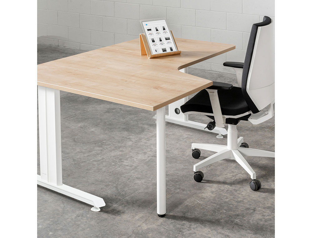 ALA PARA MESA ROCADA SERIE METAL 180X120 CM DIREITA ACABAMENTO AC04 BRANCO