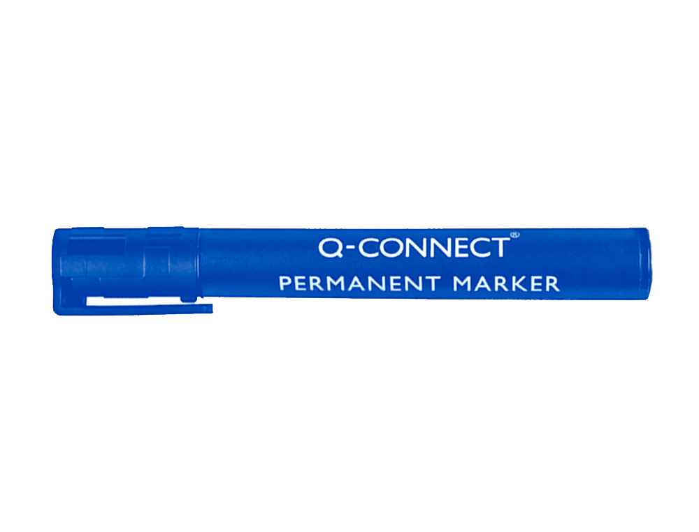 MARCADOR Q-CONNECT PERMANENTE AZUL PONTA REDONDA 3.0 MM