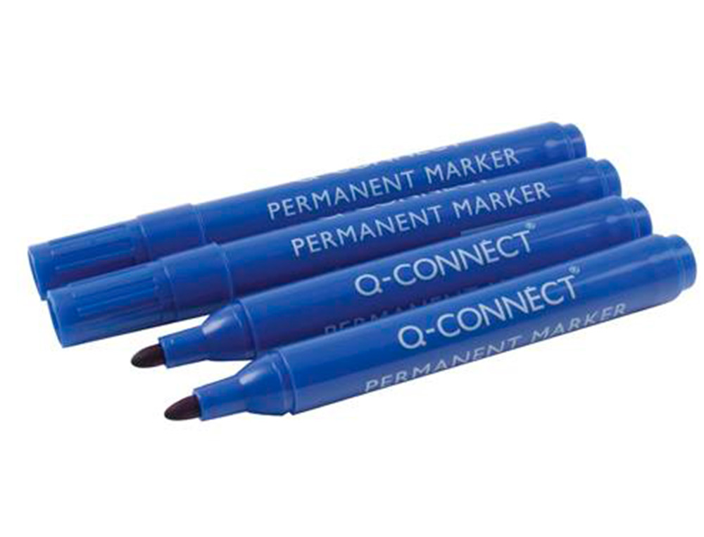 MARCADOR Q-CONNECT PERMANENTE AZUL PONTA REDONDA 3.0 MM