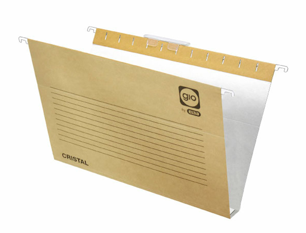 CAPAS DE SUSPENSAO GIO DIN A4 VISOR SUPERIOR CORTO CRISTAL KRAFT BICOLOR ECO LOMBADA 30 MM