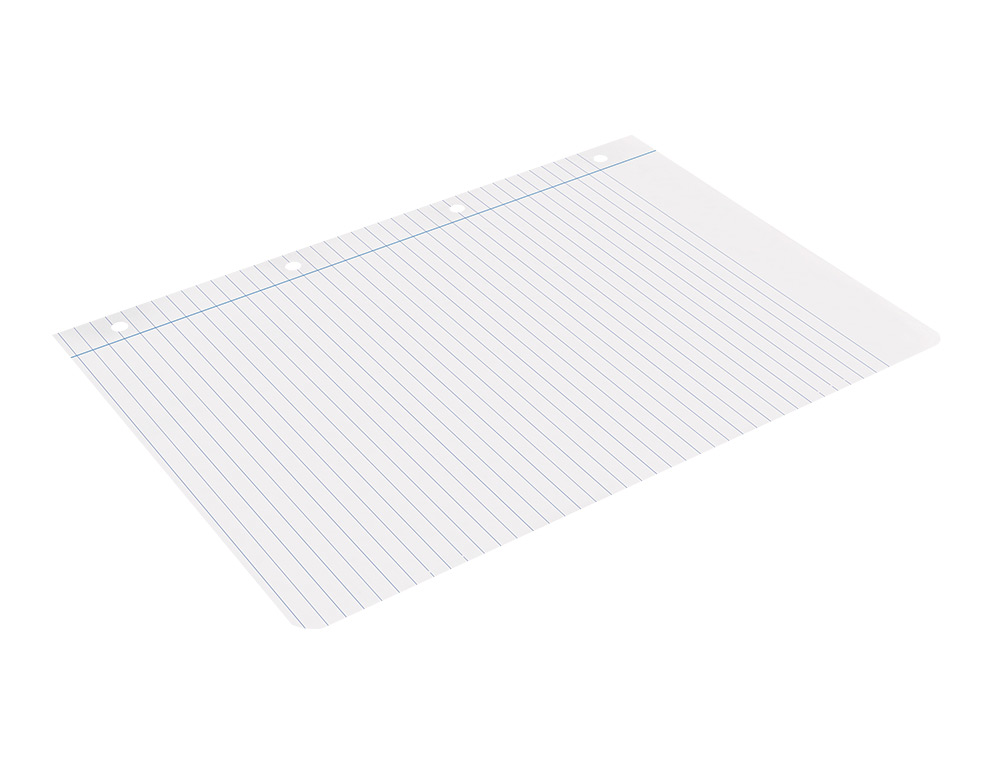 RECARGA LIDERPAPEL DIN A4 100 FOLHAS 100 G/M2 PAUTADO HORIZONTAL COM MARGEM 4 FUROS