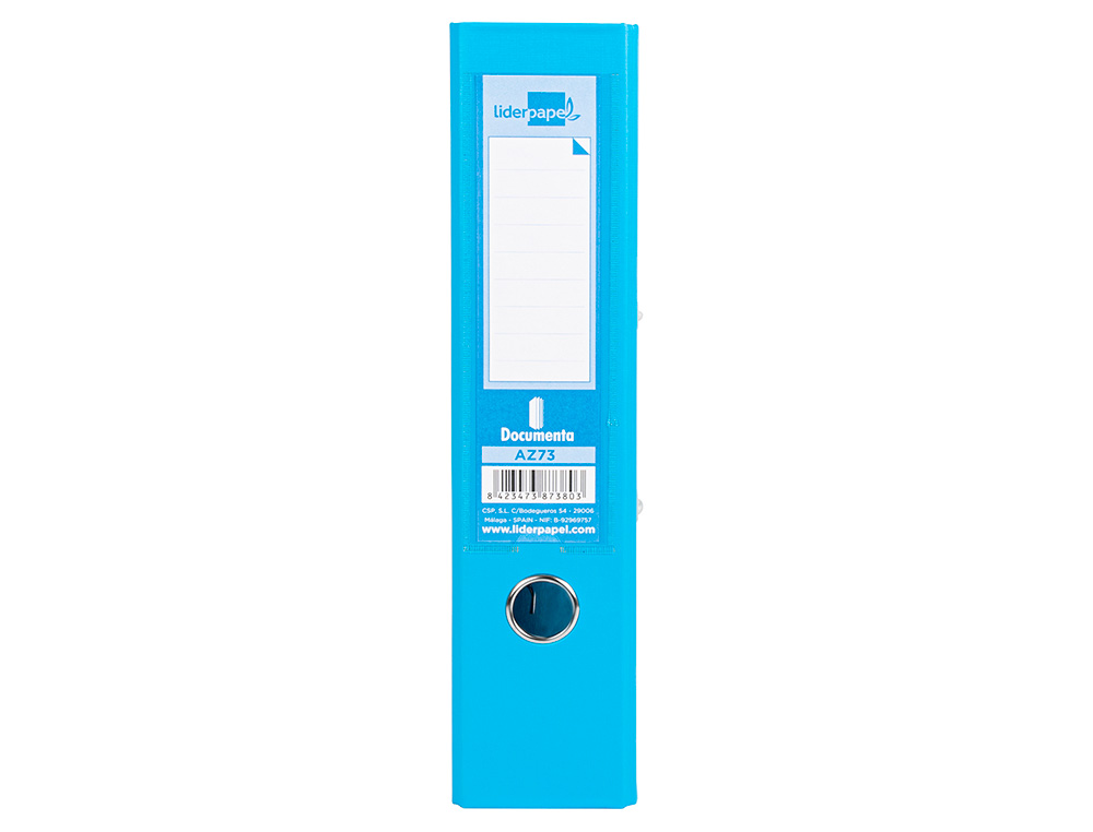 PASTA DE ARQUIVO DE ALAVANCA LIDERPAPEL DOCUMENTA PVC DIN A4 LOMBADA 75 MM CELESTE