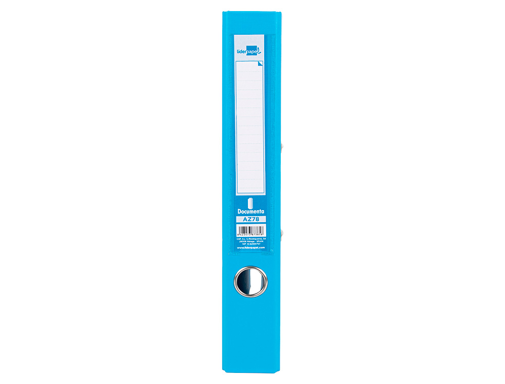 PASTA DE ARQUIVO DE ALAVANCA LIDERPAPEL DOCUMENTA PVC DIN A4 LOMBADA 52MM CELESTE