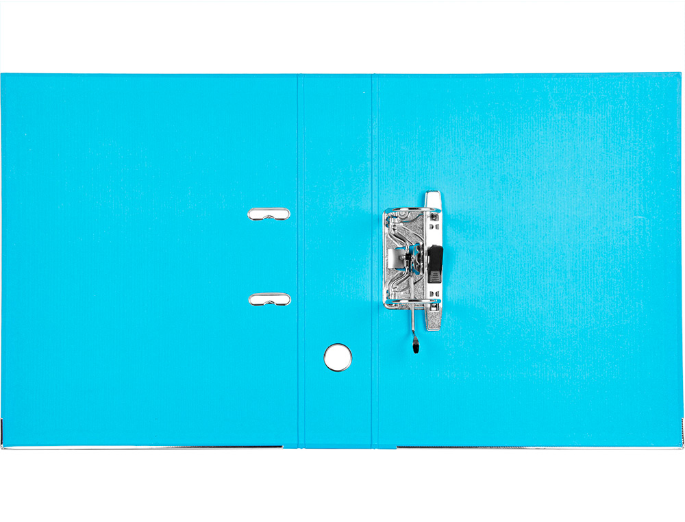 PASTA DE ARQUIVO DE ALAVANCA LIDERPAPEL DOCUMENTA PVC FOLIO LOMBADA 75 MM CELESTE
