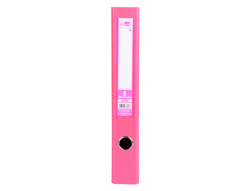 PASTA DE ARQUIVO DE ALAVANCA LIDERPAPEL DOCUMENTA PVC FOLIO LOMBADA 52 MM ROSA
