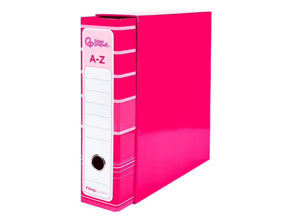 PASTA DE ARQUIVO DE ALAVANCA LIDERPAPEL FILING SYSTEM CARTAO FORRADO DIN A4 COM CAIXA ROSA