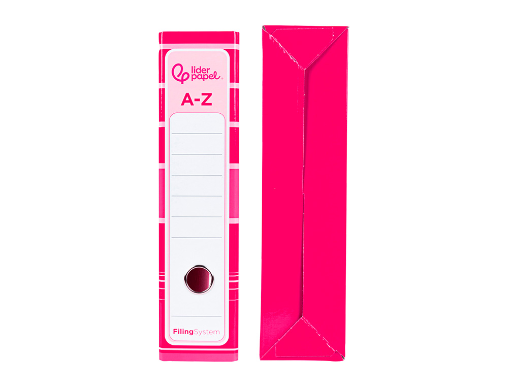 PASTA DE ARQUIVO DE ALAVANCA LIDERPAPEL FILING SYSTEM CARTAO FORRADO DIN A4 COM CAIXA ROSA