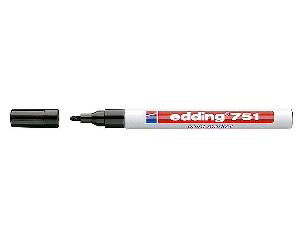 MARCADOR EDDING PONTA FIBRA 751 PRETO PONTA REDONDA 1-2 MM
