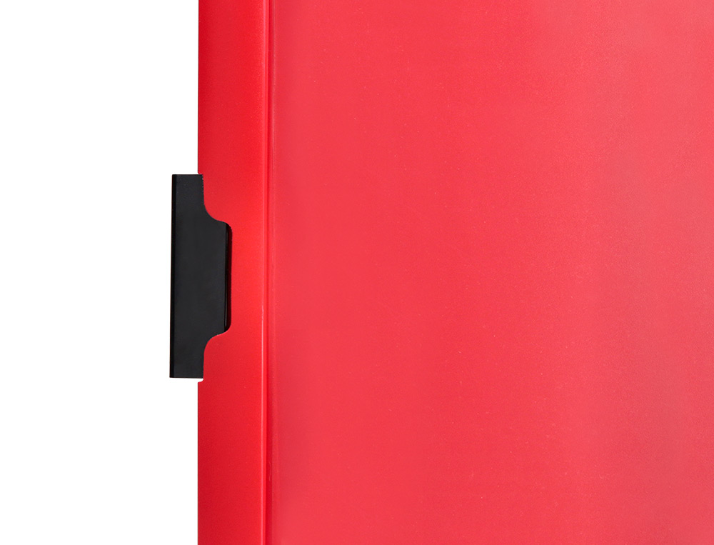 PASTA DOSSIER C/CLIP LATERAL, FROSTY VERMELHA (PACK C/10)