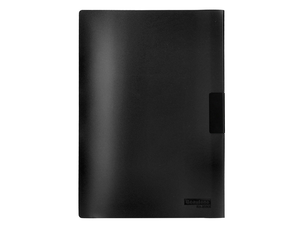 PASTA DOSSIER C/CLIP LATERAL, FROSTY PRETO (PACK C/10)