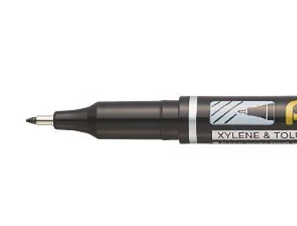 MARCADOR PENTEL PARA ACETATO RETROPROJECAO PERMANENTE NF450 PONTA FINA DE 1,2 MM COR PRETO