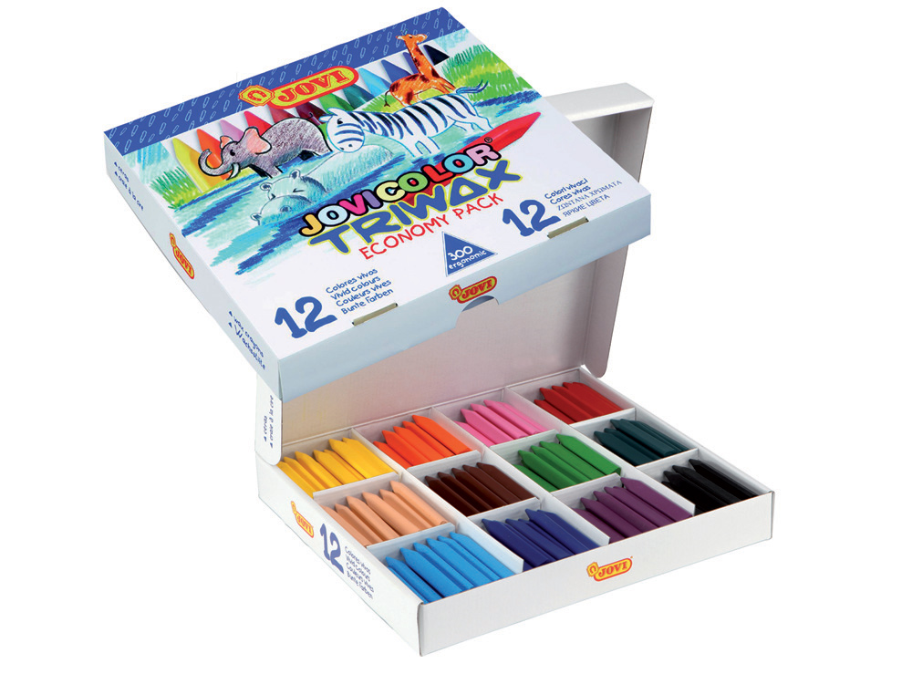 LAPIS DE CERA JOVICOLOR TRIWAX CAIXA DE 300 UNIDADES