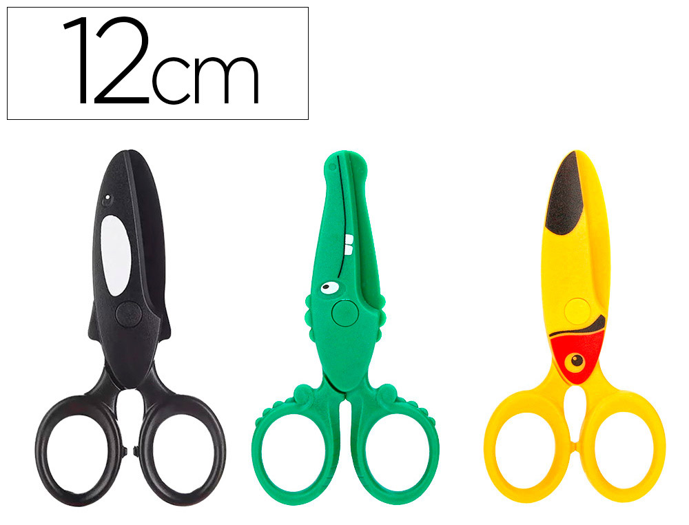 TESOURA ESCOLAR LIDERPAPEL 12 CM ESPECIAL PARA CRIANCAS CORTA PAPEL E CARTAO UNIDADE