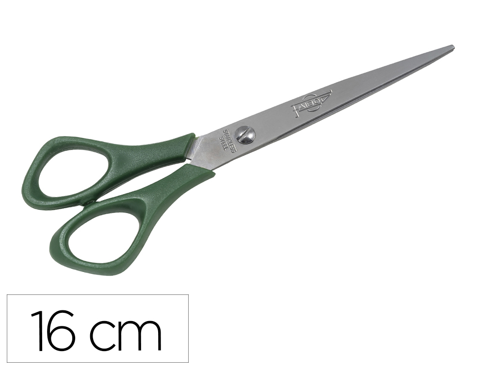 TESOURA DE ESCRITORIO FAIBO EM ACO INOXIDAVEL 16 CM ERGONOMICA EM BLISTER