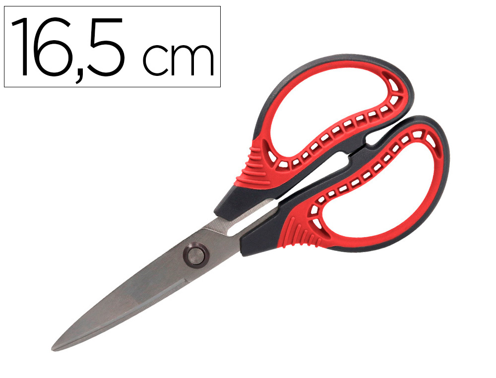 TESOURA LIDERPAPEL TITANIO FOLHA CURVA 16,5 CM FACILIDADE CORTE E DURABILIDADE INCLUI BOLSA PROTETORA EM BLISTER