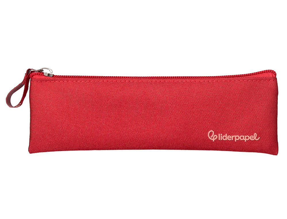 ESTOJO ESCOLAR LIDERPAPEL PLANO ESTREITO UM FECHO 200X60 MM VERMELHO