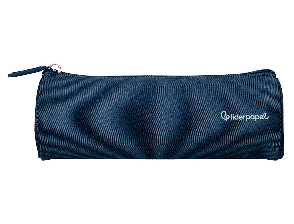 ESTOJO ESCOLAR LIDERPAPEL CILINDRICO LARGO 210X70 MM AZUL MARINHO