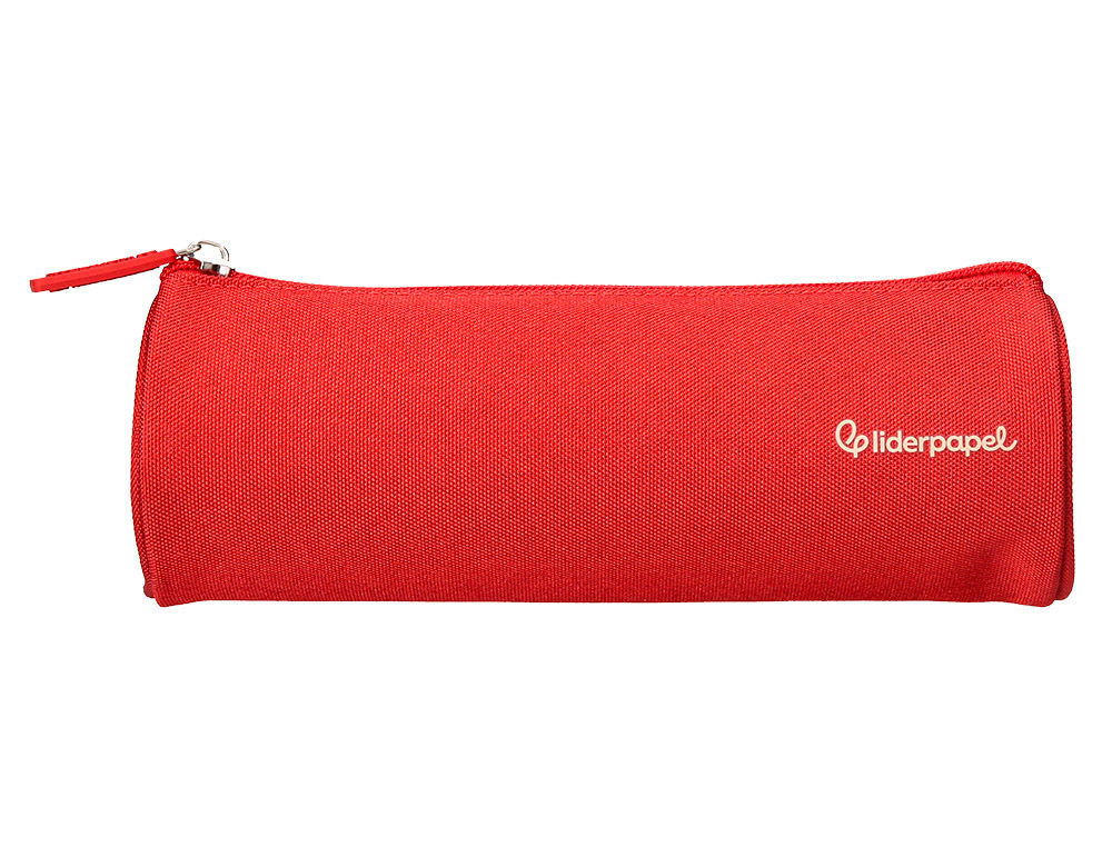 ESTOJO ESCOLAR LIDERPAPEL CILINDRICO LARGO 210X70 MM VERMELHO