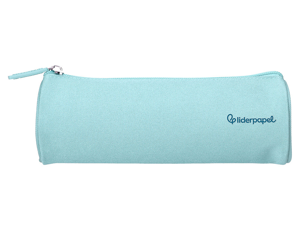 ESTOJO ESCOLAR LIDERPAPEL CILINDRICO LARGO 210X70 MM AZUL CELESTE