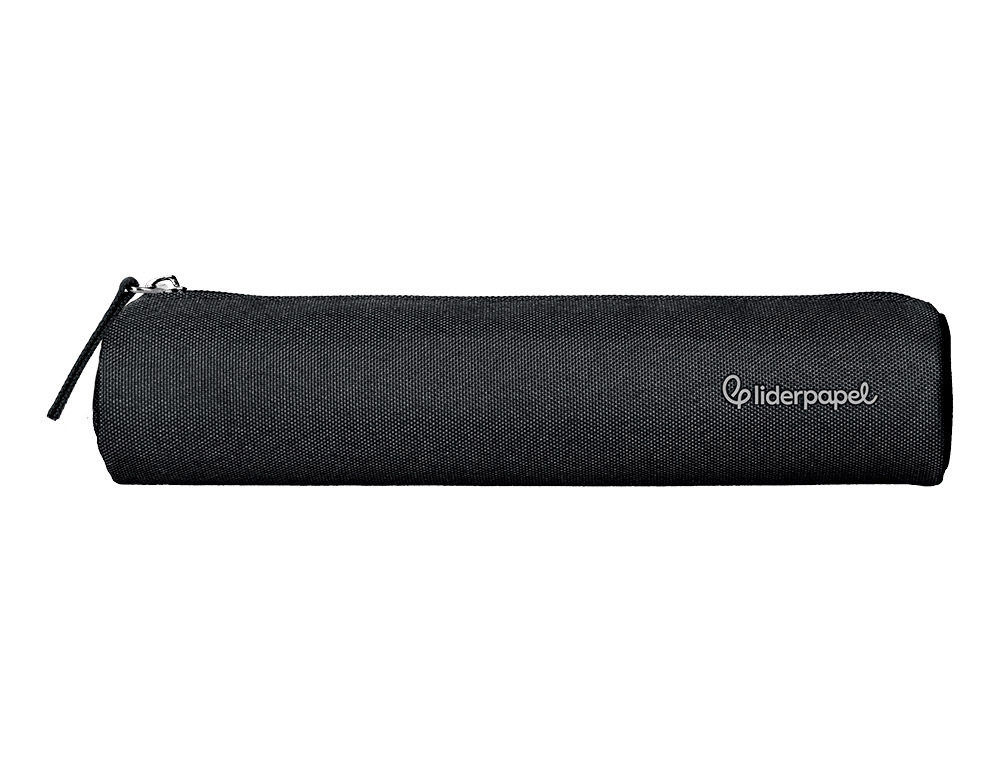 ESTOJO ESCOLAR LIDERPAPEL CILINDRICO ESTREITO 220X45 MM PRETO