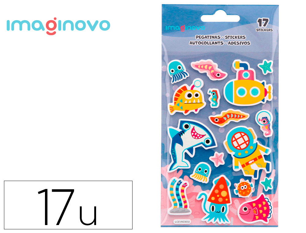 AUTOCOLANTES IMAGINOVO LUMINOSOS SUBMARINO 190X105 MM EM BLISTER