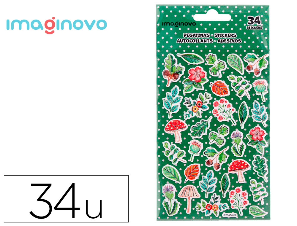 AUTOCOLANTES IMAGINOVO FLORES VINTAGE DE PAPEL 190X100 MM EM BLISTER