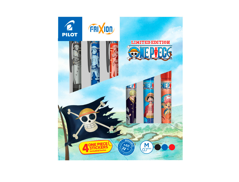 BOLIGRAFO PILOT FRIXION ONE BORRABLE ONE PIECE EDICION LIMITADA CAJA DE 6 UNIDADES