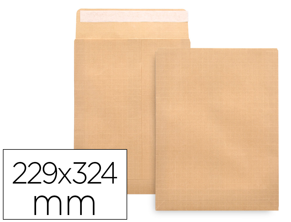 ENVELOPE LIDERPAPEL N.7 BOLSA DIN A4 C4 CASTANHO 229X324 MM TIRA DE SILICONE PACK DE 250 UNIDADES