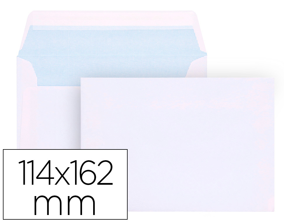 ENVELOPE LIDERPAPEL N.19 MNIMO NORMALIZADO BRANCO 114X162MM TIRA DE SILICONE PACK DE 500 UNIDADES