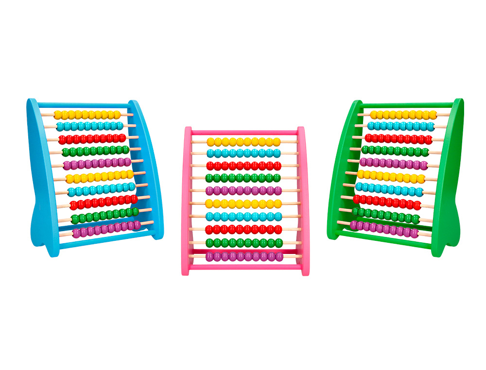 ABACO MADEIRA 20X10X26 CM 100 BOLAS CORES