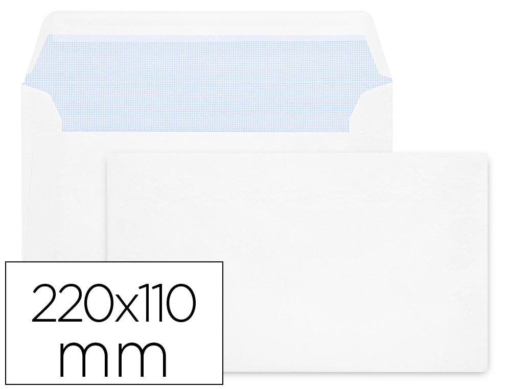 ENVELOPE LIDERPAPEL N.2 AMERICANO BRANCO 110X220 MM TIRA DE SILICONE PACK DE 25 UNIDADES