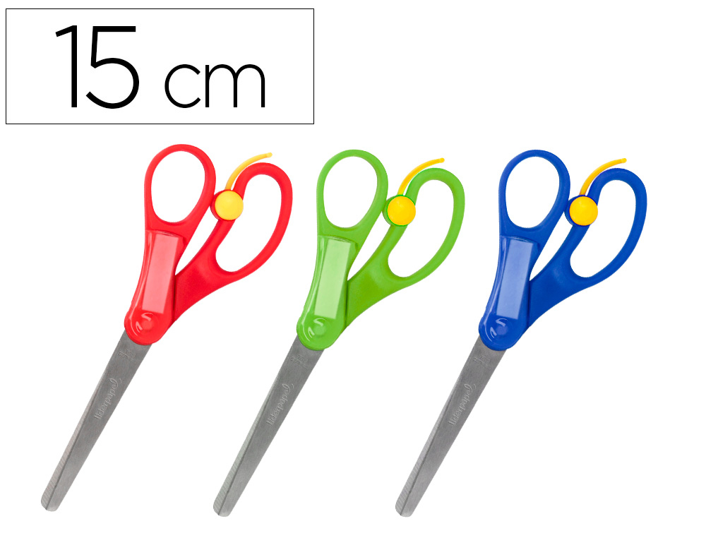 TESOURA ESCOLAR LIDERPAPEL 15 CM COM RECORTE PARA FACILITAR O CORTE UNIDADE