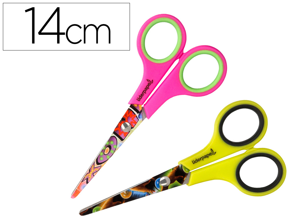 TESOURA ESCOLAR LIDERPAPEL HIP HOP 14 CM UNIDADE
